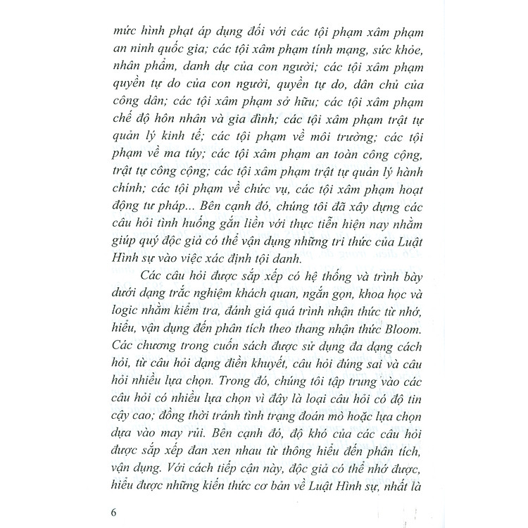 Trắc Nghiệm Luật Hình Sự Việt Nam - Phần Các Tội Phạm (Tái bản có sửa chữa, bổ sung) - Ảnh 4