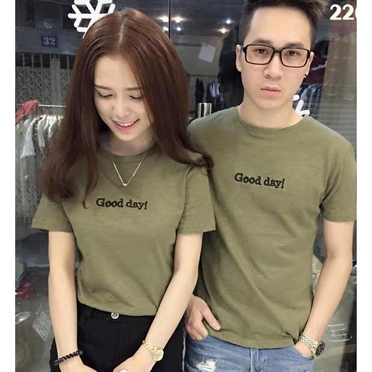 Đồ đôi áo cặp CoupleTina cổ tròn chất cotton 100% co giãn 4 chiều - Hàng Cao Cấp - Good Day Siêu Hot