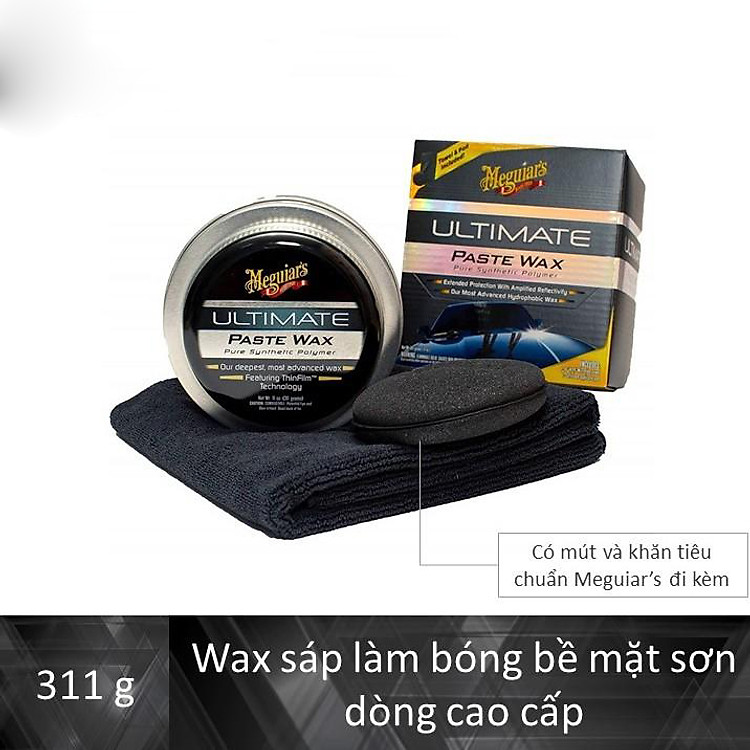 Meguiar's Wax sáp làm bóng bề mặt sơn xe hơi - dòng cao cấp Ultimate Paste Wax - G210608 - 311g
