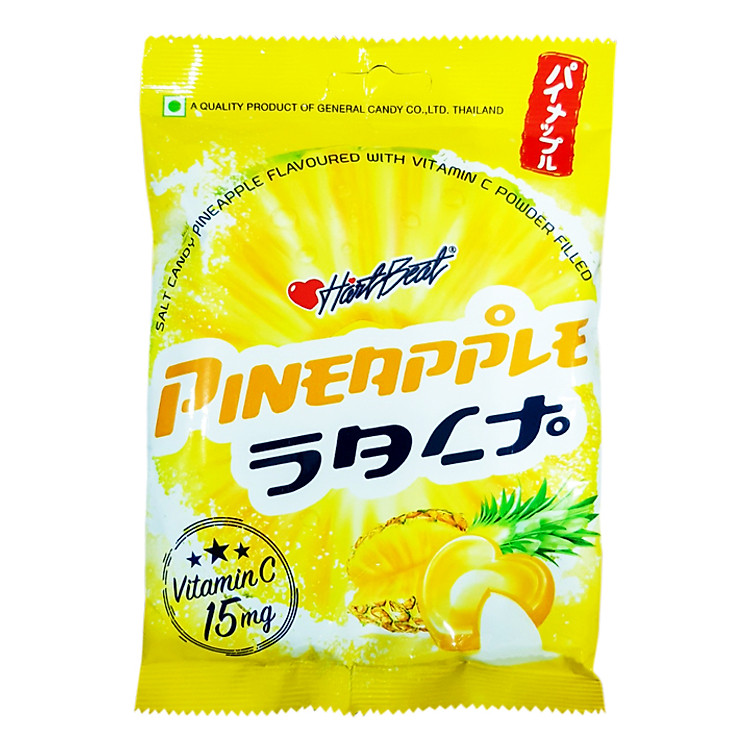 Kẹo Dứa Muối Thái Lan 120g Hartbeat Bổ Sung Vitamin C