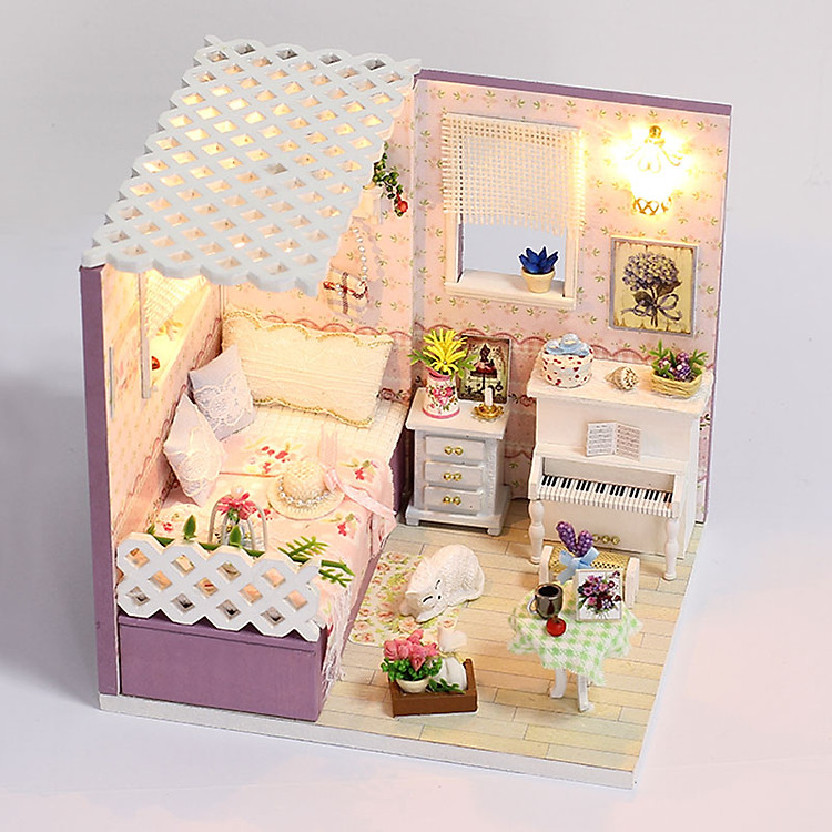 Nhà búp bê Ngôi nhà thu nhỏ lắp ghép Love in budapet