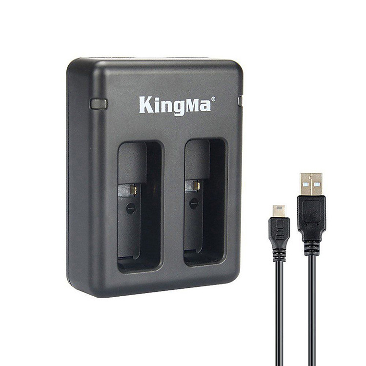 Sạc pin đôi nhanh KingMa cho GoPro Hero 7 black và cáp sạc - Hàng chính hãng