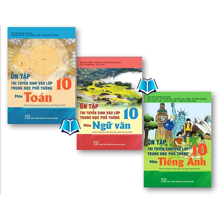 Ôn tập thi tuyển sinh vào lớp 10 trung học phổ thông môn Toán + Văn + Anh ( lẻ + combo)-(Chương trình GDPT 2018)