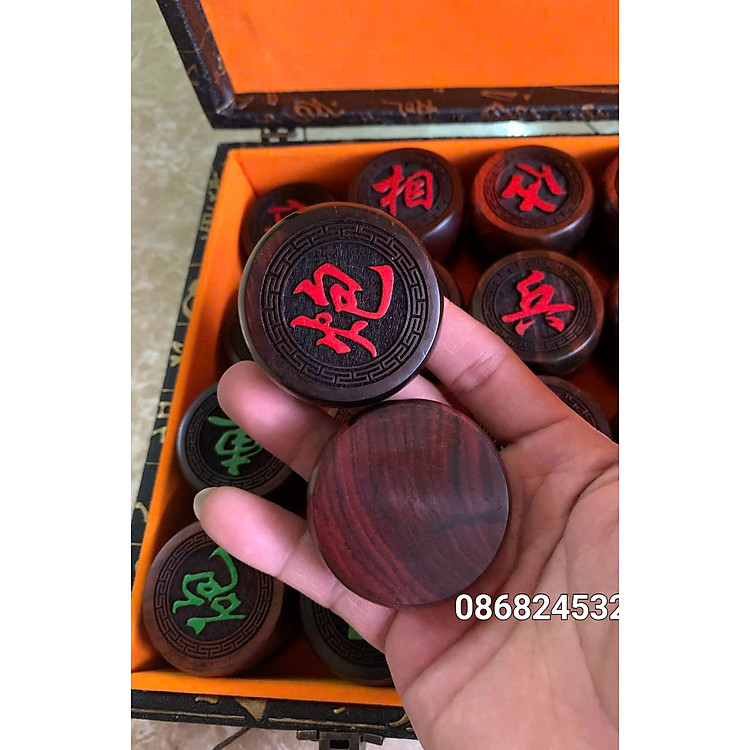 Bộ cờ tướng gỗ + hộp da Chính hãng Giá rẻ - Hình ảnh 5