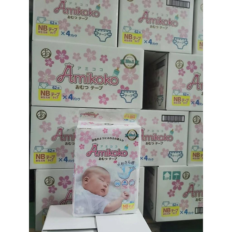 Tã dán Amikoko NB62 cao cấp Chính hãng Giá rẻ - Hình ảnh 5