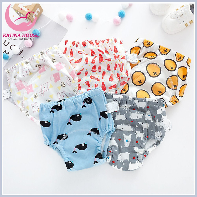 Quần bỏ bỉm cho bé, 6 lớp thấm hút mềm mát thoáng khí, size cho bé từ 5-17kg