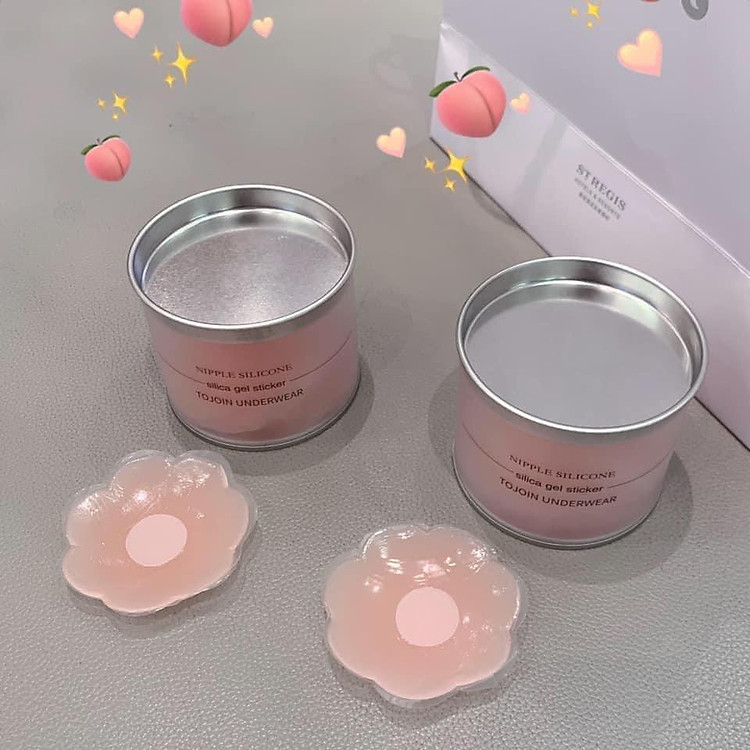 Miếng Dán Ngực Silicon, dán ti Hộp 5 cặp siêu dính tái sử dụng được nhiều lần mẫu Hot