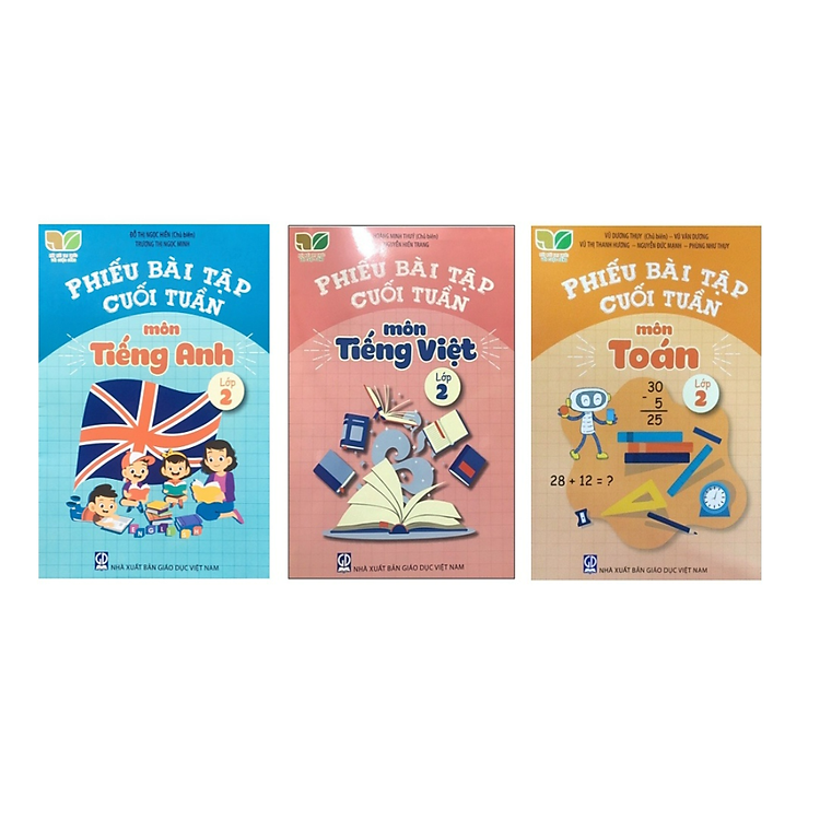 Combo Phiếu bài tập cuối tuần môn Toán – Tiếng Việt – Tiếng Anh lớp 2 (Kết nối tri thức)