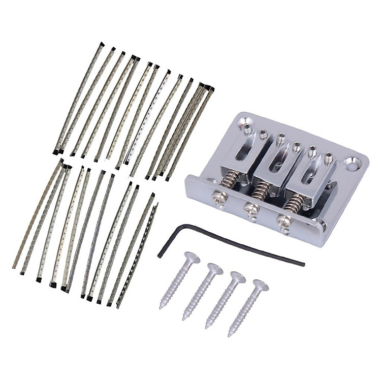 24 Miếng Đàn Guitar Điện Phím Đàn Dây Fretwire Bộ 2.2mm với Cầu Các Bộ Phận Thay Thế