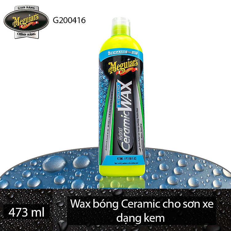 Meguiar's Wax bóng Ceramic cho sơn xe dạng kem - Hybrid Ceramic Liquid Wax - G200416, 473ml