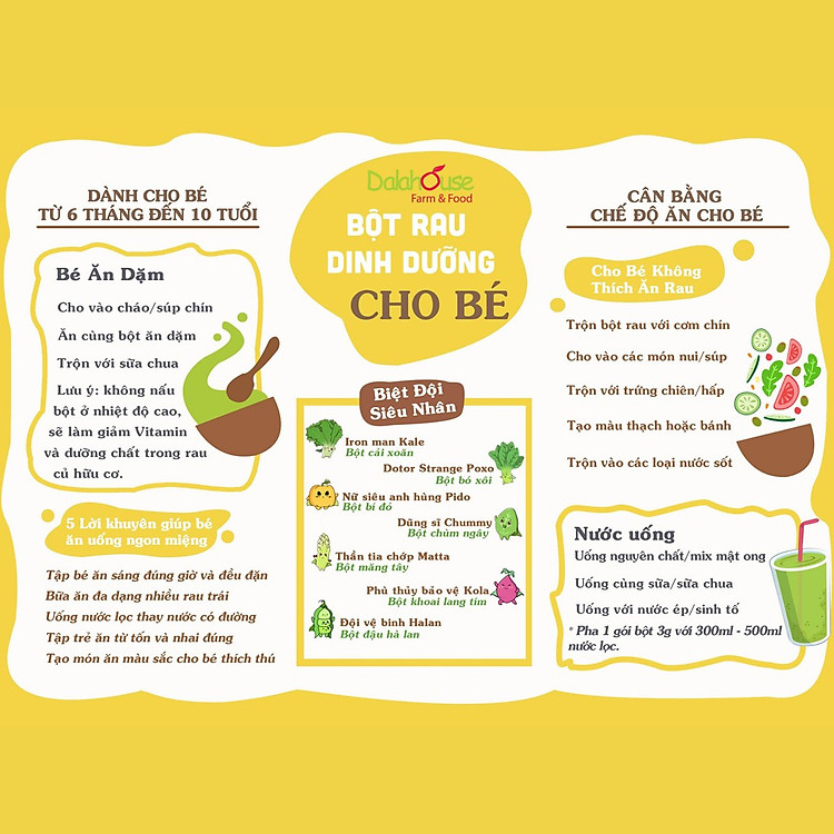 Mua Bột rau củ dinh dưỡng Dalahouse 63gr Uy tín Tiết kiệm - Hình ảnh 5