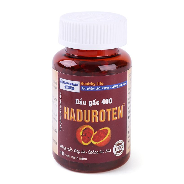 DẦU GẤC VIÊN 400MG - BỔ SUNG BETA-CAROTEN (TIỀN VITAMIN A) - CẢI THIỆN KHÔ GIÁC MẠC, THOÁI HÓA VÕNG MẠC MẮT