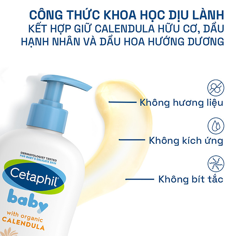 Combo Sữa tắm và Dưỡng thể Cetaphil Baby Chính hãng Giá rẻ - Hình ảnh 4