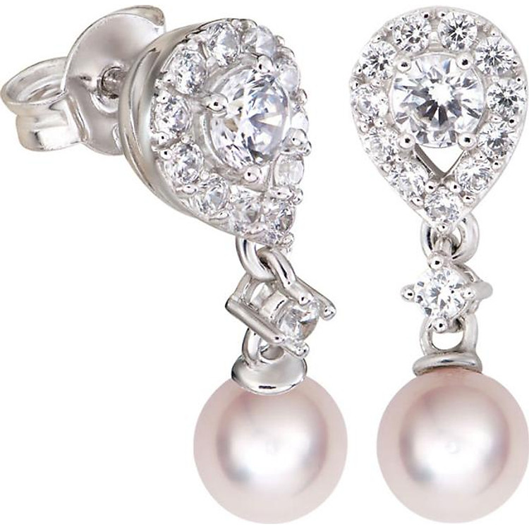 Bông tai bạc đính ngọc trai PNJSilver Her Time PFXMK000035-BO