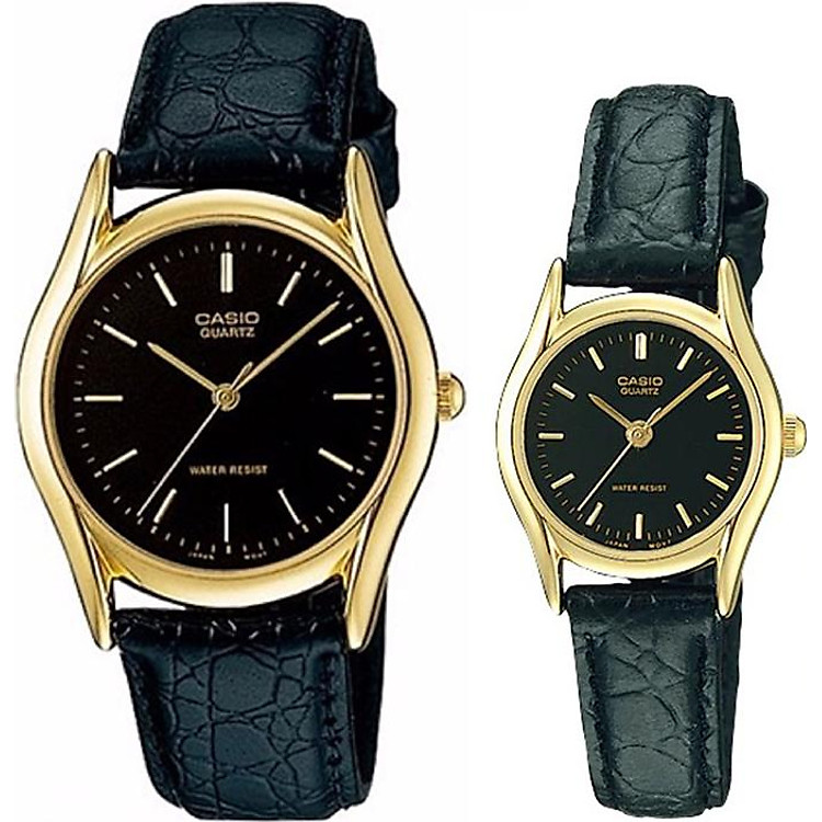 Đồng hồ đôi dây da Casio 1094Q-1A