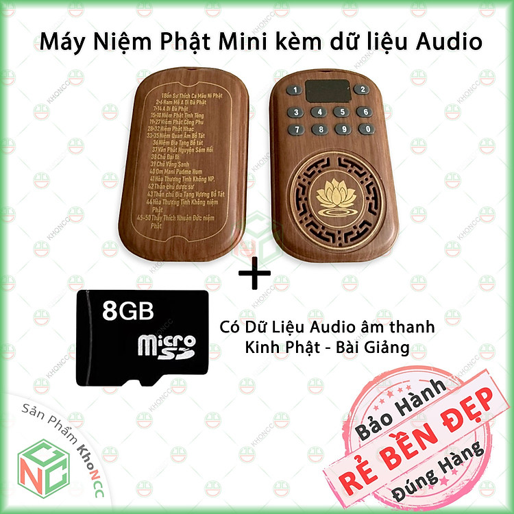 (Nghe Pháp) Máy Loa Pháp Niệm Phật Mini KhoNCC Hàng Chính Hãng - Nghe Kinh, Sấm, Thánh Ca, Bài Giảng - Có Khe Cắm Thẻ Nhớ - KLM-MNPMN50B