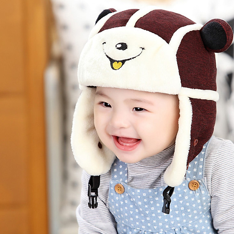 Mũ len phi công cho bé ( Mầu ngẫu nhiên ) - Hàng chính hãng