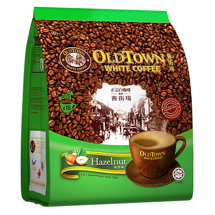 Cà Phê Trắng OldTown Vị Hazelnut Hạt phỉ - OldTown 3 in 1 White Coffee Hazelnut