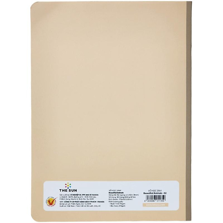 Tập Học Sinh Beautiful Animal (80 trang - 70gsm) - Ảnh 5
