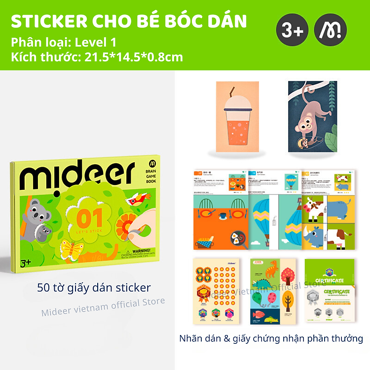 Mua Sticker dán hình 3 cấp Mideer Chính hãng Ưu đãi - Hình ảnh 3
