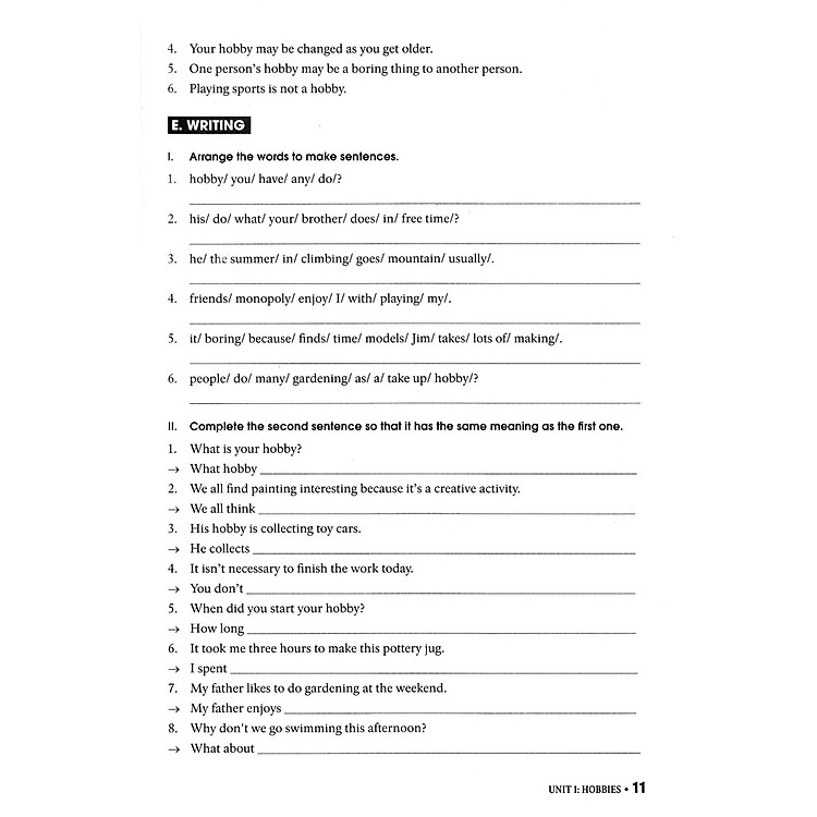 Bài Tập Tiếng Anh 7 - Có Đáp Án - Ảnh 3