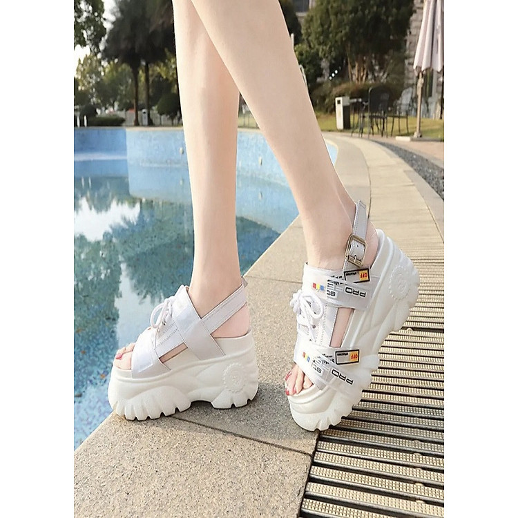 Giày sandal đế xuồng cột dây cao cấp