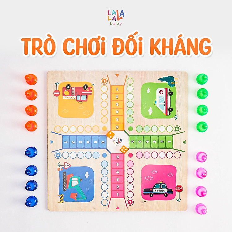 Đồ Chơi Gỗ 2in1 Cờ Caro & Cá Ngựa Chính hãng Giá tốt - Hình ảnh 4