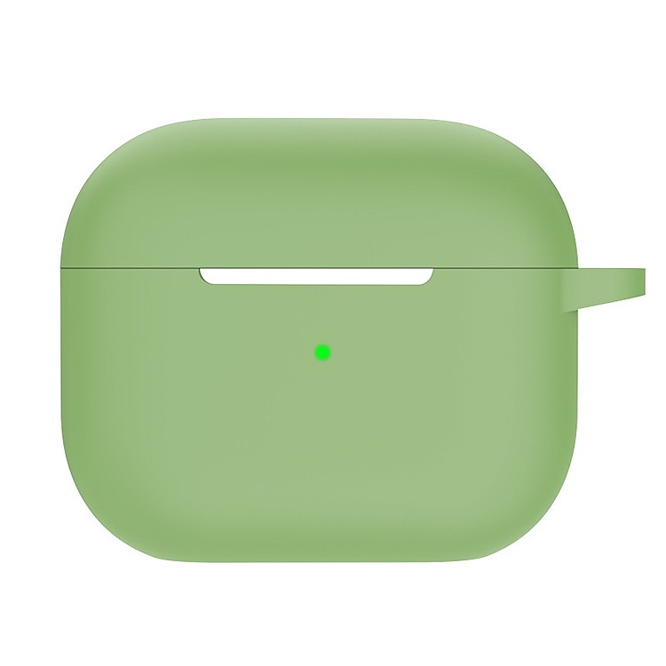 Case Ốp Gel Silicon Dành Cho Airpods 3 Có Nắp Đậy Cổng Sạc-Kèm Móc Khóa- Hàng Chính Hãng