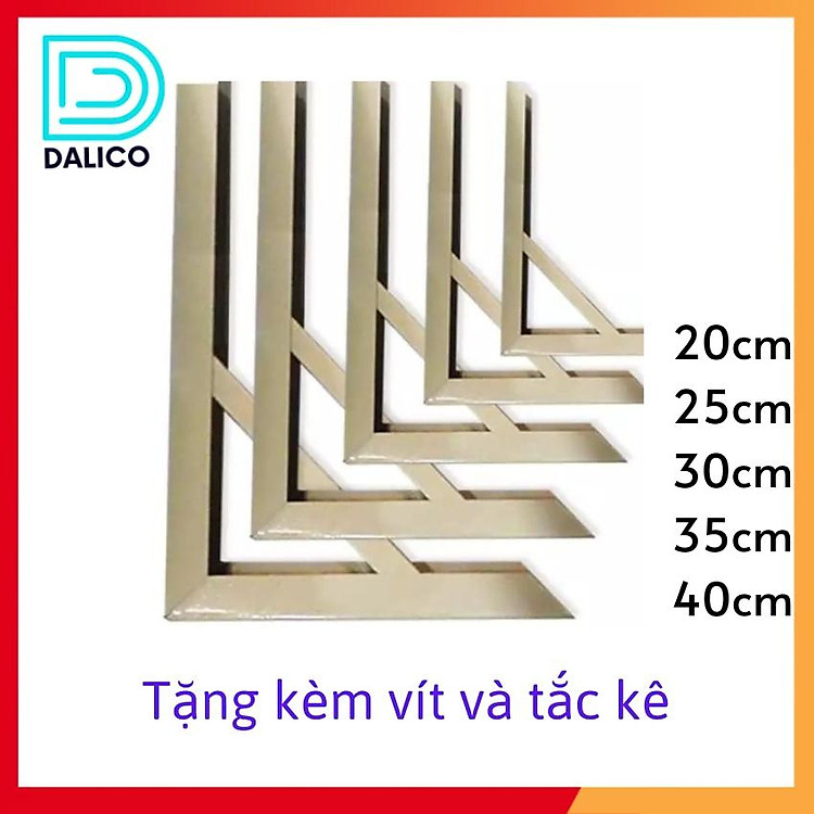 Giá đỡ bắt kệ - Ke góc vuông chữ L Hoàng Hải. 20cm, 25cm, 30cm, 35cm, 40cm,45cm