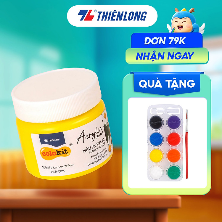 Màu Nước Acrylic 100ml Thiên Long Colokit ACR-C010 – Vàng Đất