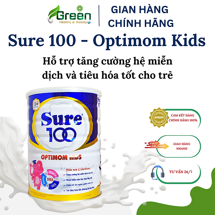 Sữa Sure 100 Optimom Kids 900g Tin cậy Tiết kiệm - Hình ảnh 2