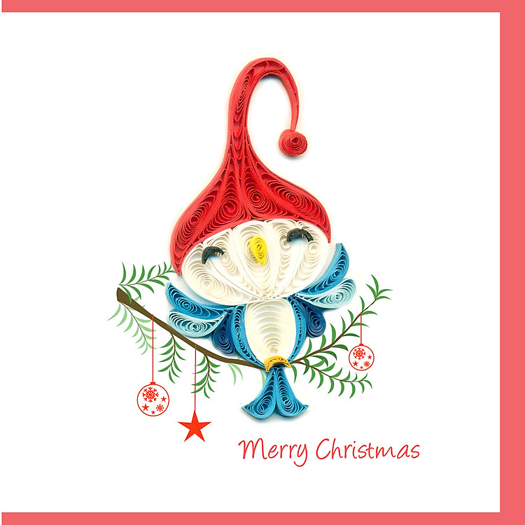 Thiệp Nghệ Thuật Giấy Xoắn - Giấc Mơ Trên Cành Thông - Dream on the Pine - Christmas - Việt Net - 10x10