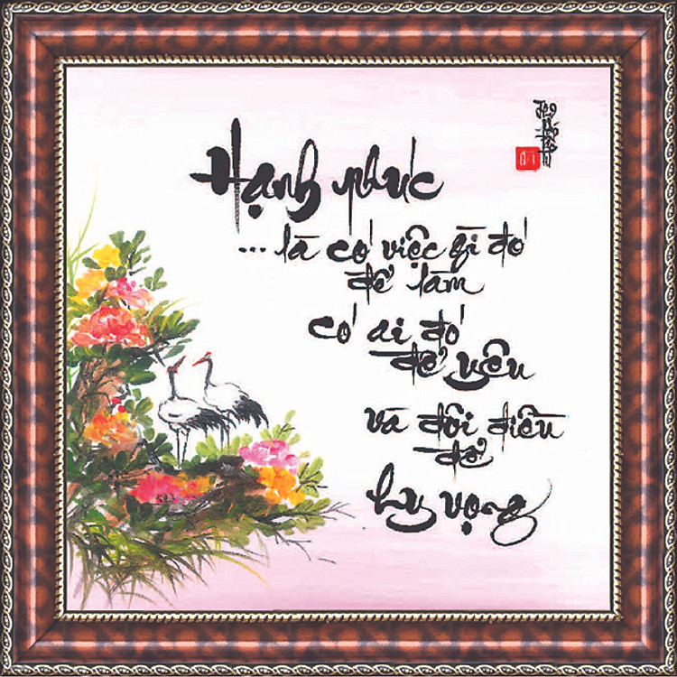 Tranh Thư Pháp Chữ Hạnh Phúc Mỗi Ngày V51-06