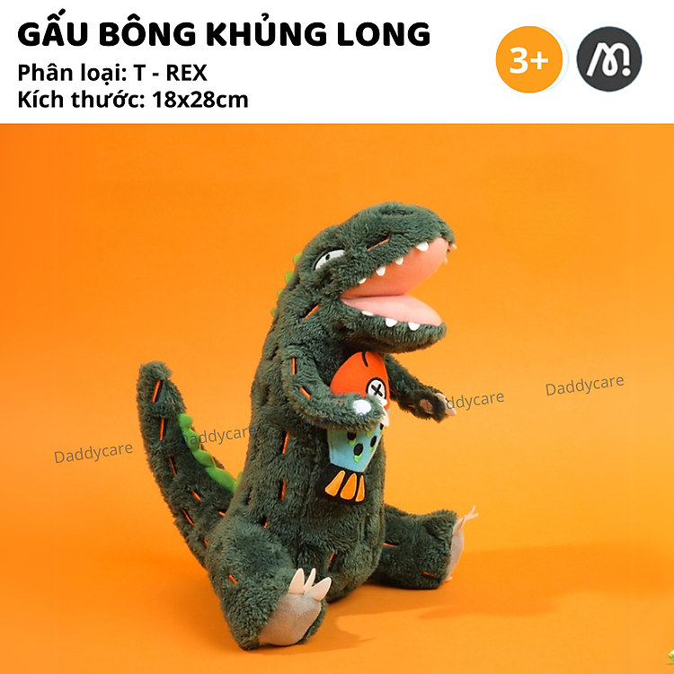 Gấu bông khủng long T-rex Mideer Chính hãng Ưu đãi - Hình ảnh 3