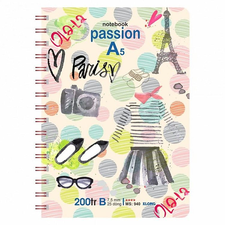 Sổ Kẻ Ngang Lò Xo Kép Passion A5 (200 trang) - Ảnh 7