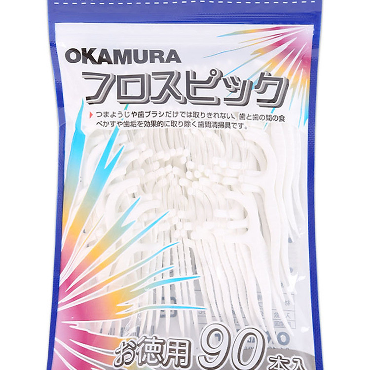 Tăm Chỉ kẽ răng cao cấp Nhật bản gói 90 chiếc - Okamura (Japan)