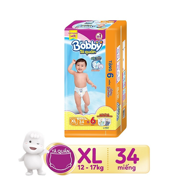Tã quần Bobby Fresh XL - Phiên bản hè Giá tốt - Hình ảnh 4