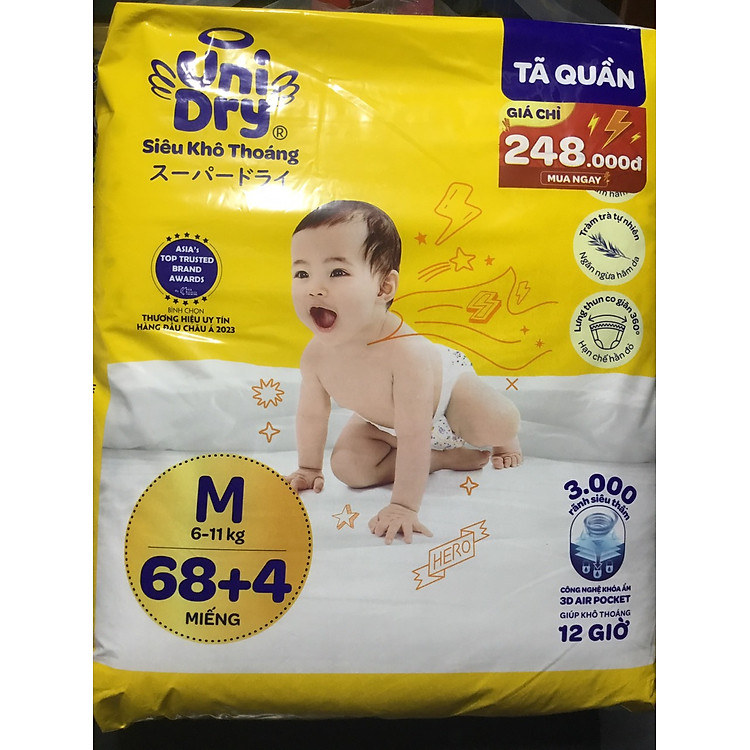 Chọn mua tại Shopee: Tã Quần UniDry M68 + 4 Miếng Tặng mua giá tốt nhất tại Shop Mall