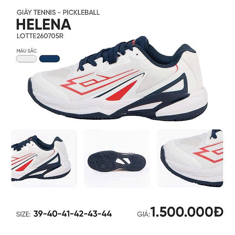 Giày Cầu Lông, Giày bóng chuyền, Bóng Rổ , pickleball , Tennis - Giày Lotto HELENA Lotte260705