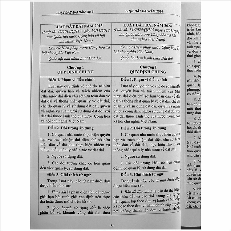 So Sánh Luật Đất Đai Năm 2013 - 2024 và Các Văn Bản Pháp Luật Hướng Dẫn về Đất Đai (V2449A) - Ảnh 3