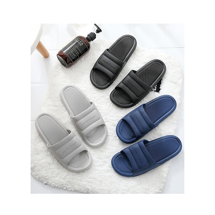 Dép Nhựa Nam 3Fashion Cao Cấp Chống Thấm Nước Quai Ngang In Chữ Studio&Home - 3188 - Nam