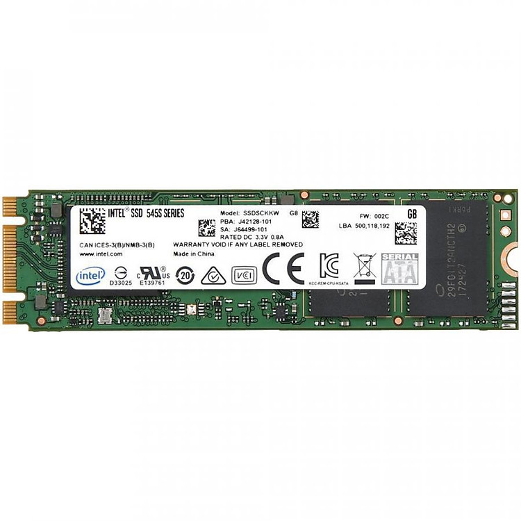 Ổ cứng SSD Intel 545s Series M.2 2280 Sata III 256GB 3D-NAND 64-Layer - Hàng Chính Hãng