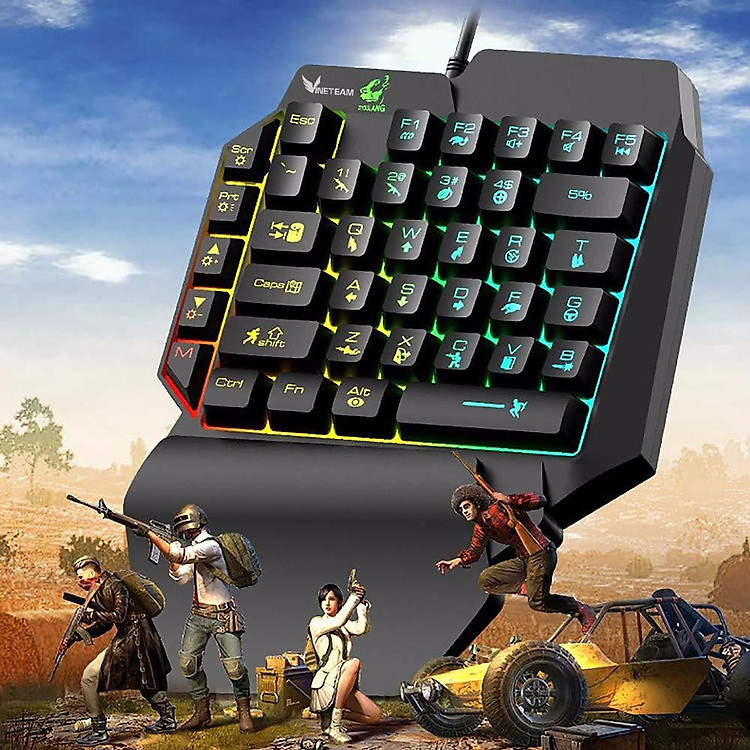 Bàn Phím Giả Cơ K15 39 Phím Hỗ Trợ Chơi Game Pubg Mobile, Rules Of Survival, Free Fire Trên Điện Thoại, Máy Tính Bảng, Laptop Và PC - Hàng Chính Hãng