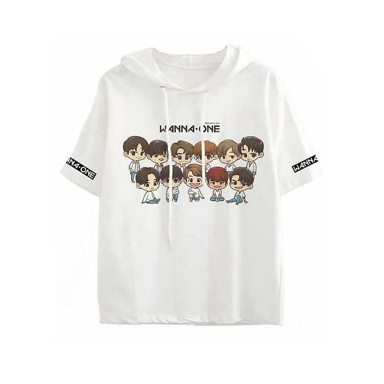 Áo Hoodie Tay Lỡ Áo Thun Tay Lỡ Wanna One Chibi Siêu Đẹp