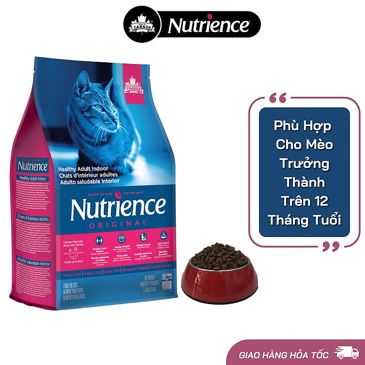 Thức Ăn Cho Mèo Trưởng Thành Nutrience lnfusion Bao 500g - 2.27kg Vị Gà Tây Rau Củ Trái Cây Tự Nhiên Giúp Mượt Lông Tiêu Búi Lông
