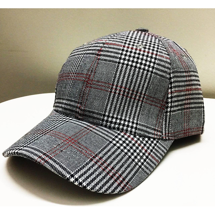 Nón nam nữ nón kết mũ lưỡi trai vải cotton sọc thời trang (ngẫu nhiên)