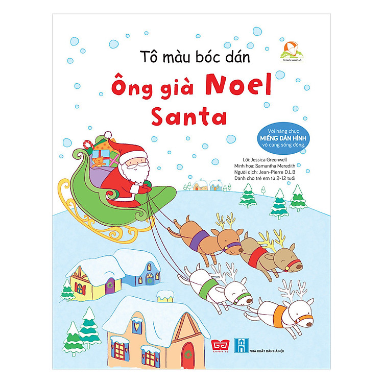 Sách Tô Màu Bóc Dán - Ông Già Noel - Santa