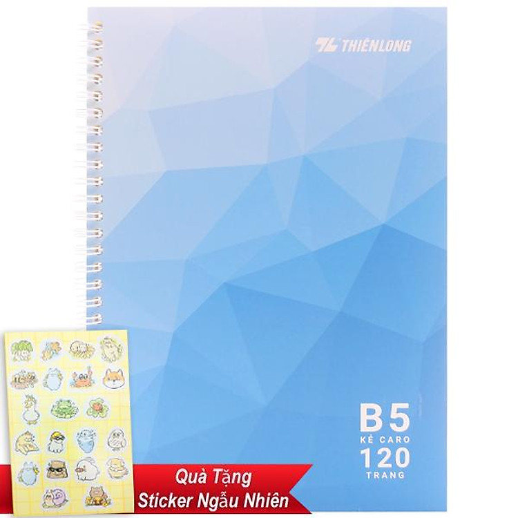 Sổ Lò Xo B5 Caro 100gsm (120 trang)