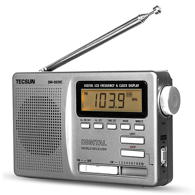 (Tecsun) DR920C radio full band elderly portable radio semiconductor college entrance examination English four six campus radio digital display (silver gray)