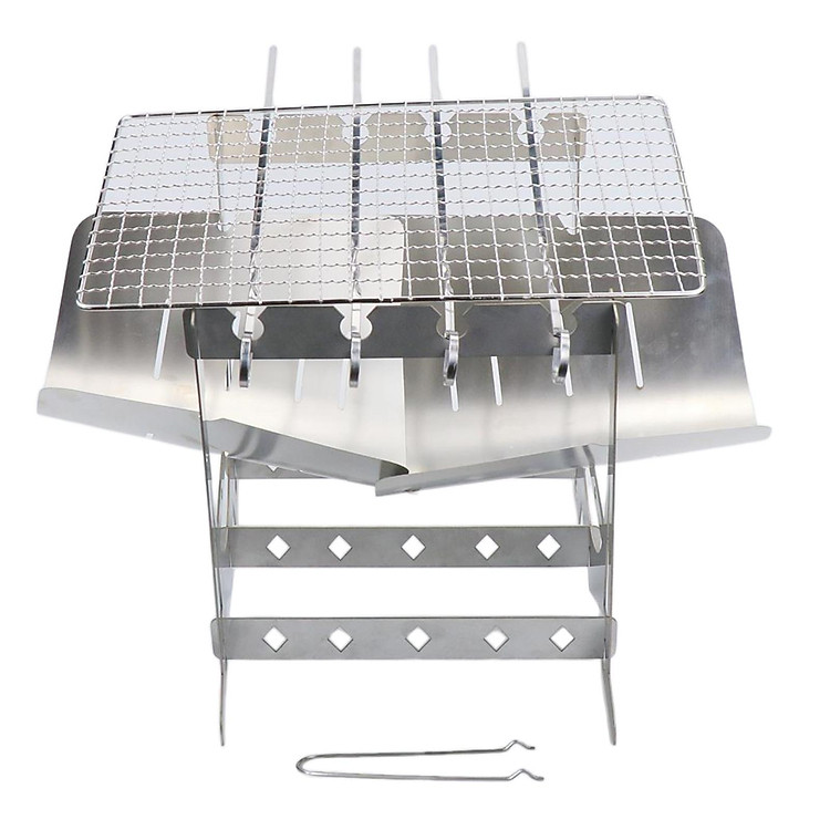 Portable Lightweight Folding Camping Stove Grill Stoves for Campfire Grill BBQ Traveling Picnic Cooking Burner